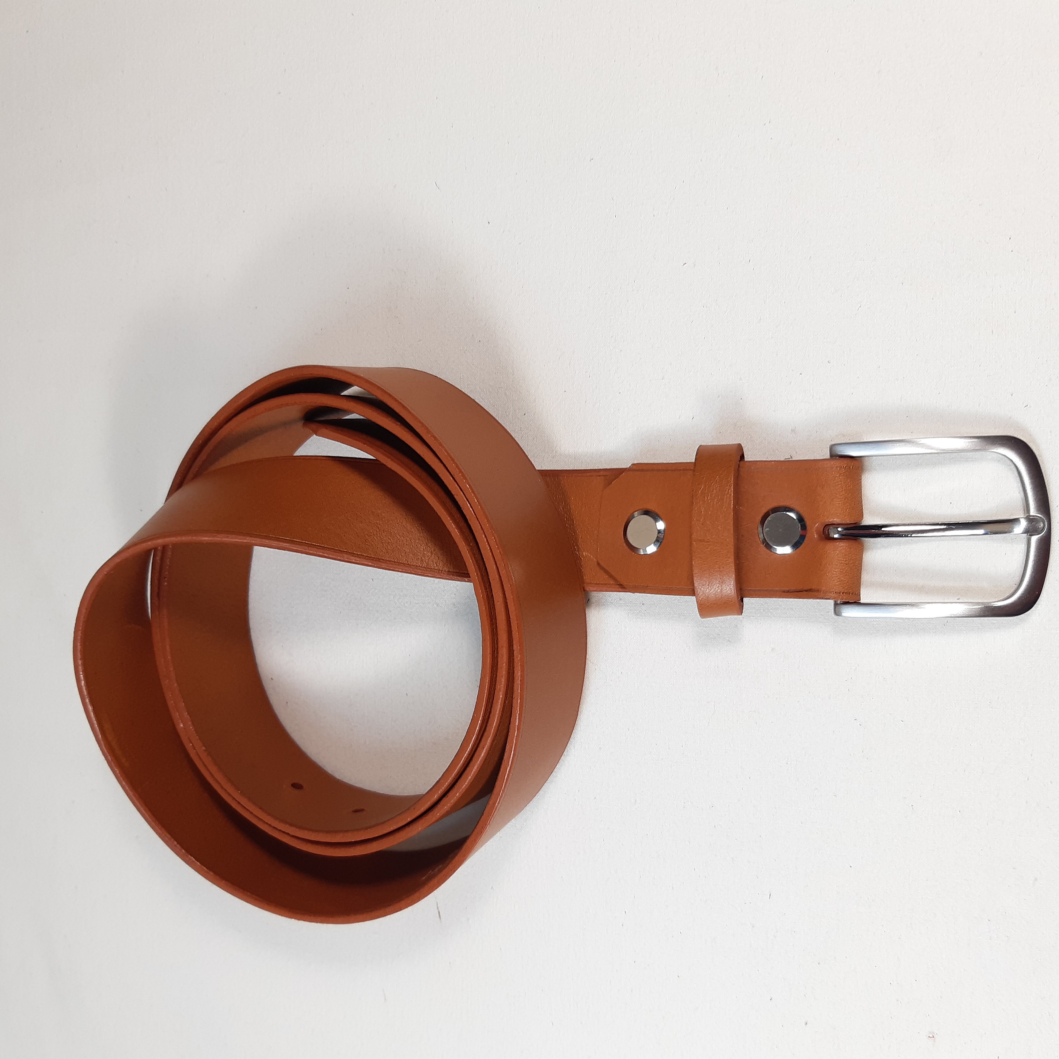 Ceinture cuir coloris havane