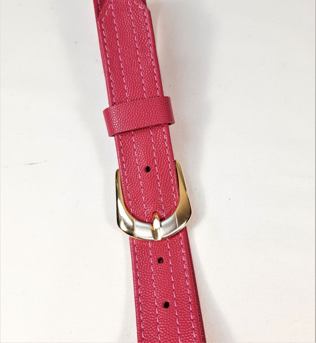 Ceinture pour Elle, cuir de vachette grain&eacute; tannage min&eacute;ral coloris rose fuchsia