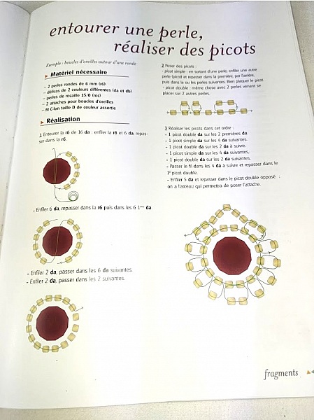 Livre bijoux tiss&eacute;s, perles &agrave; l'aiguille.