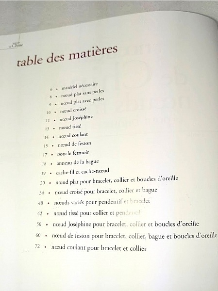 Livre "Noeuds de Chine pour bijoux et perles"