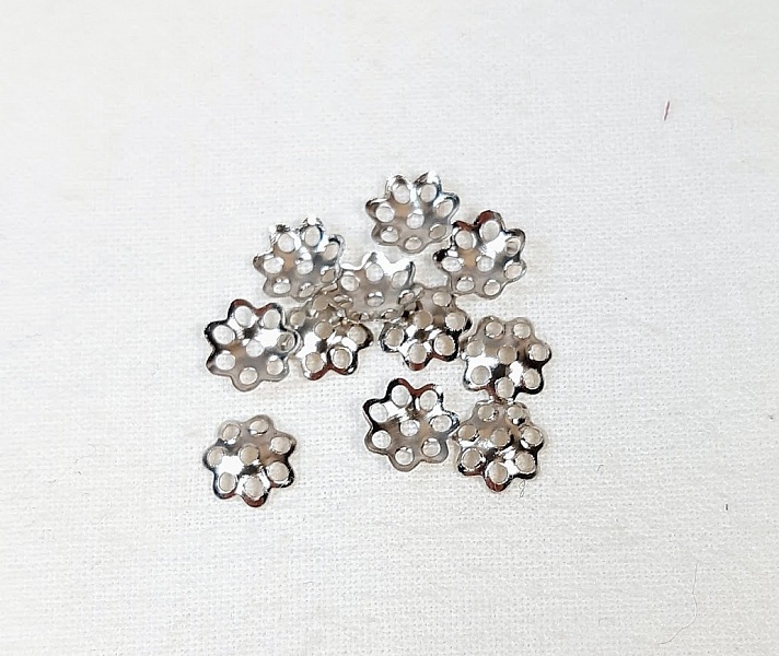 Lot de 30 coupelles m&eacute;tal diam&egrave;tre 5mm