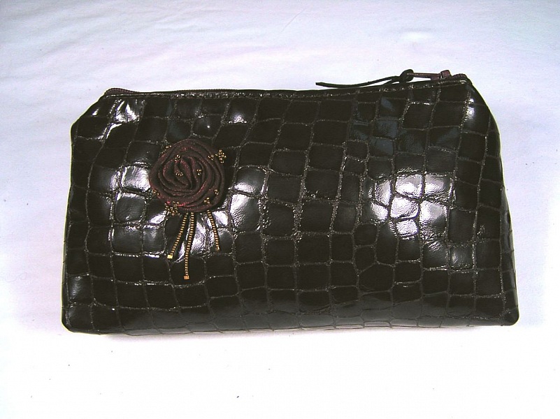 Sminkeetui, burgunderfarget